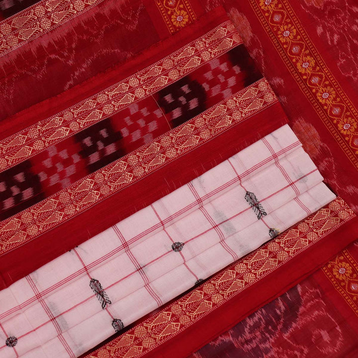 Handloom Sambalpuri Cotton Ikkat  Saree