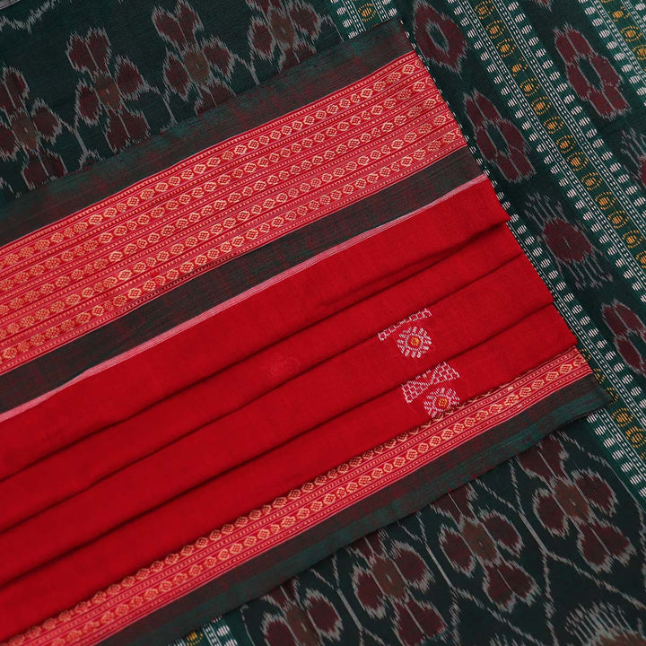 Handloom Bomkai Cotton Ikat Saree