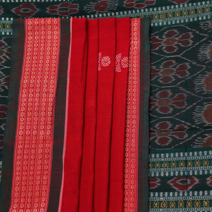 Handloom Bomkai Cotton Ikat Saree