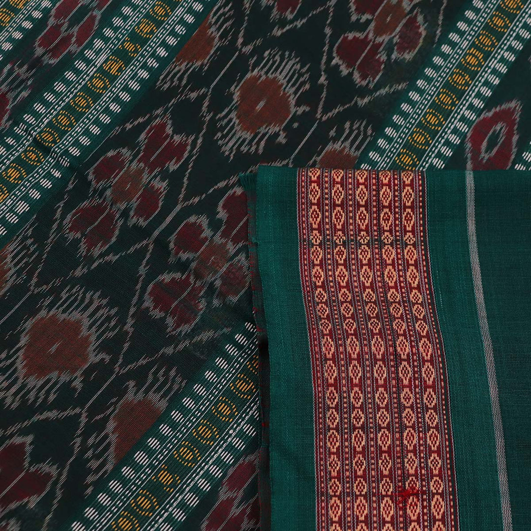 Handloom Bomkai Cotton Ikat Saree