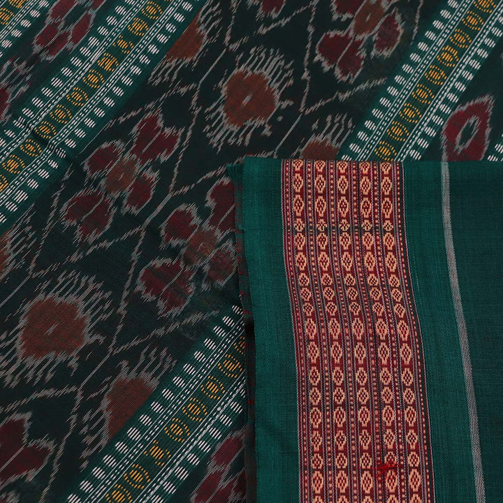 Handloom Bomkai Cotton Ikat Saree