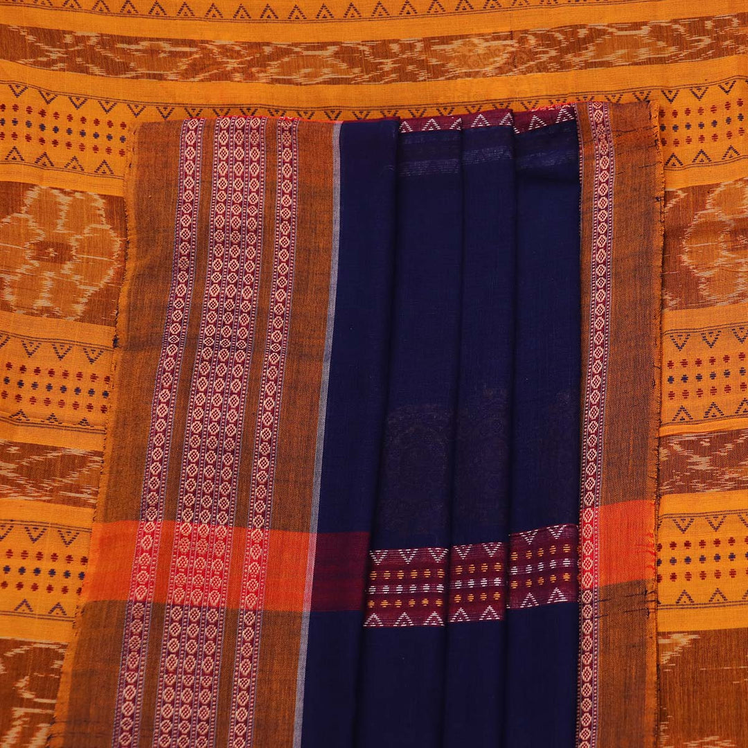 Handloom Bomkai Cotton Ikat Saree