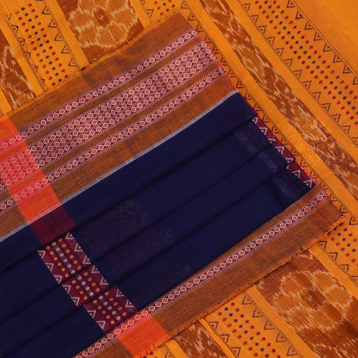 Handloom Bomkai Cotton Ikat Saree