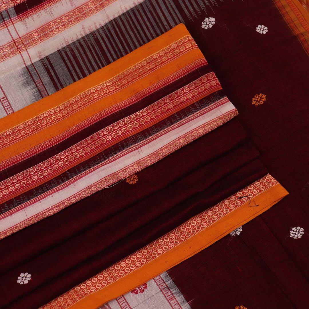 Handloom Bomkai Cotton Ikat Saree