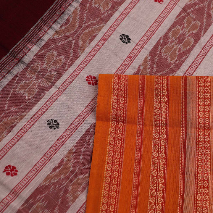 Handloom Bomkai Cotton Ikat Saree