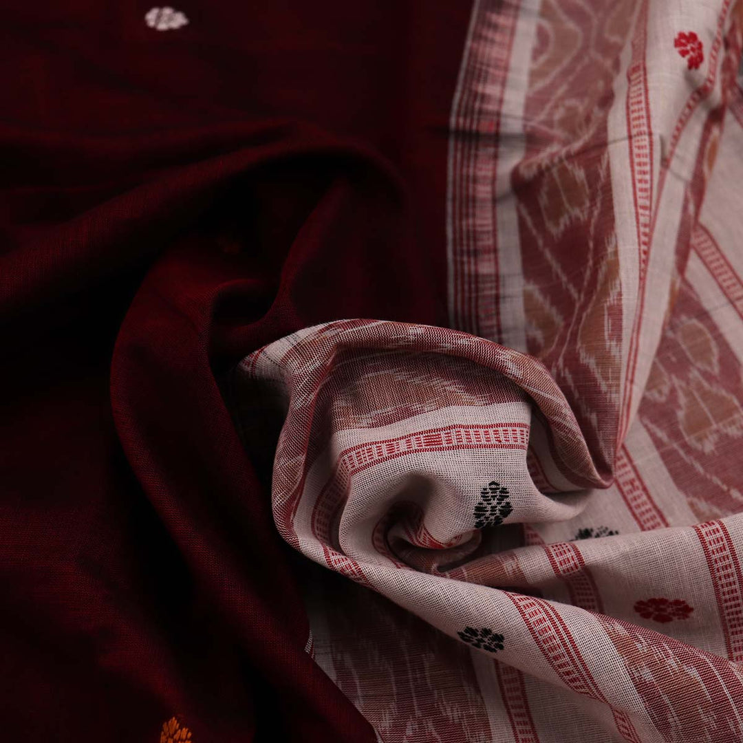 Handloom Bomkai Cotton Ikat Saree