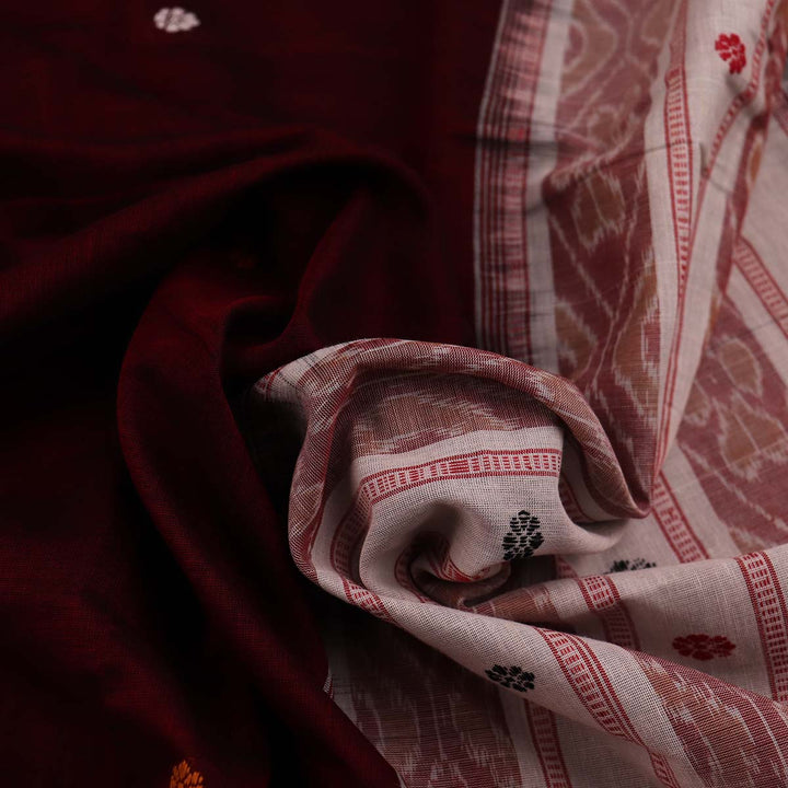Handloom Bomkai Cotton Ikat Saree
