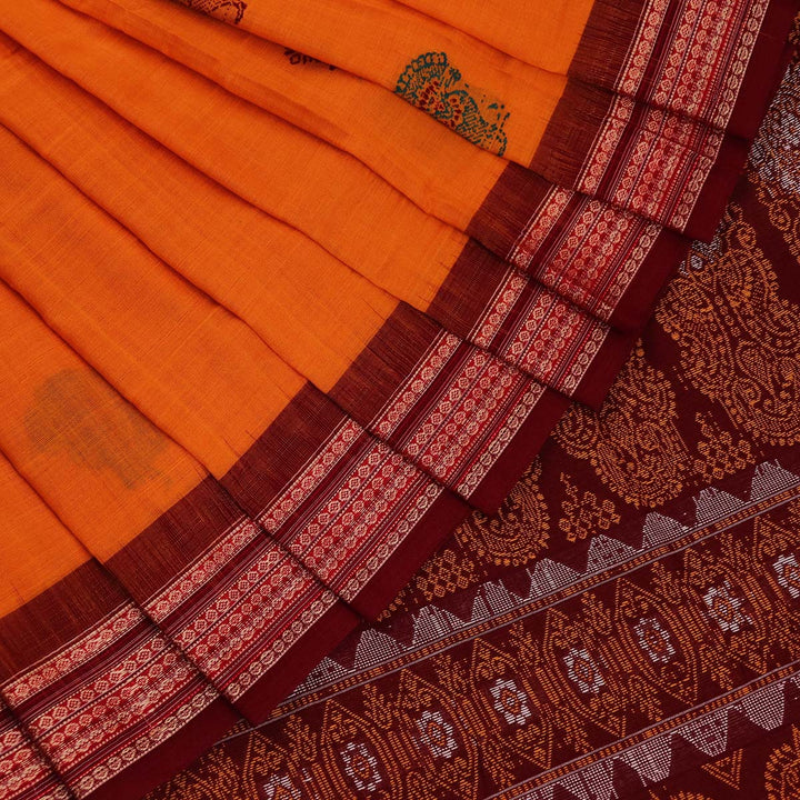 Handloom Bomkai Cotton Ikat Saree