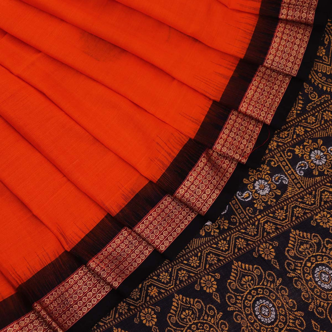 Handloom Bomkai Cotton Ikat Saree