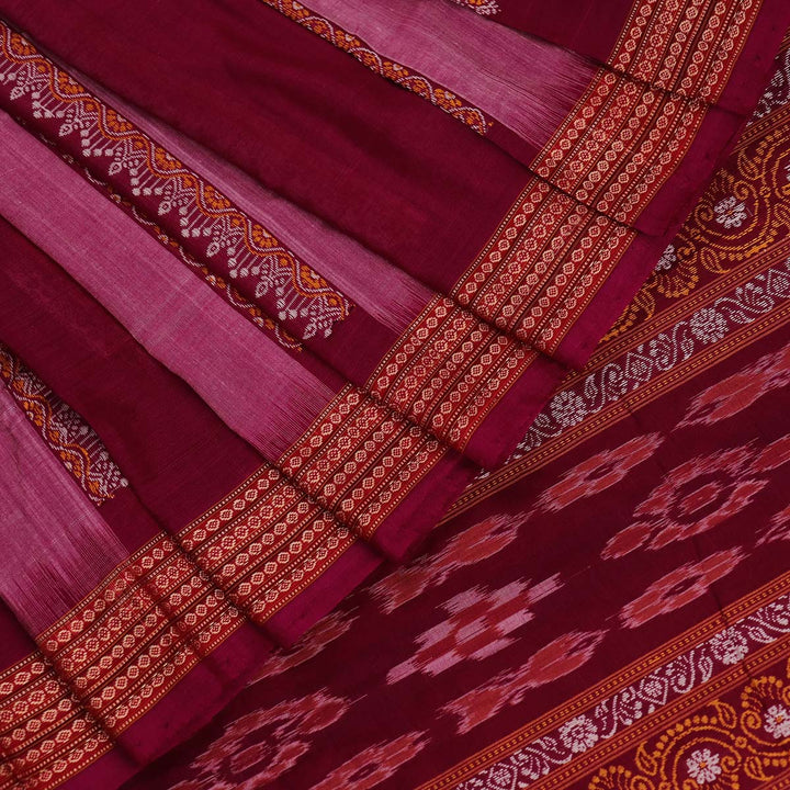 Handloom Bomkai Cotton Ikat Saree