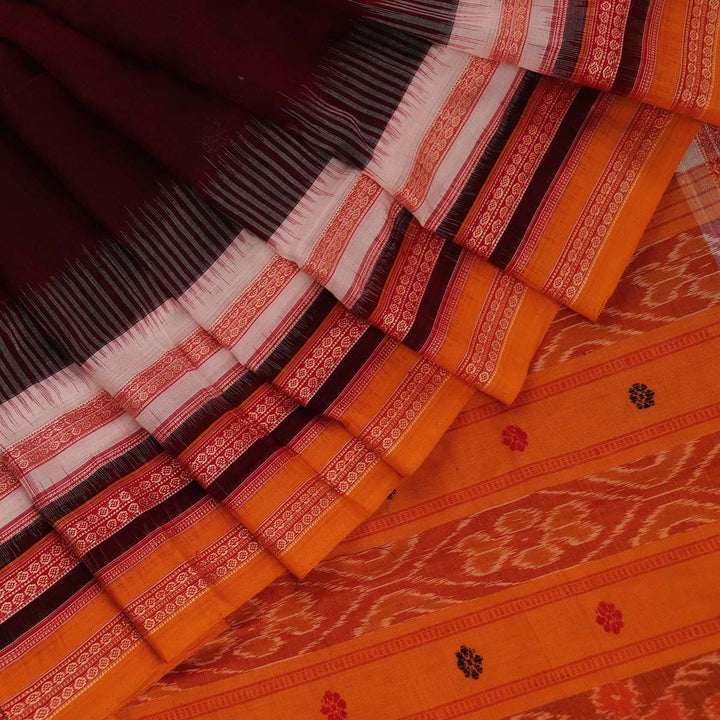 Handloom Bomkai Cotton Ikat Saree