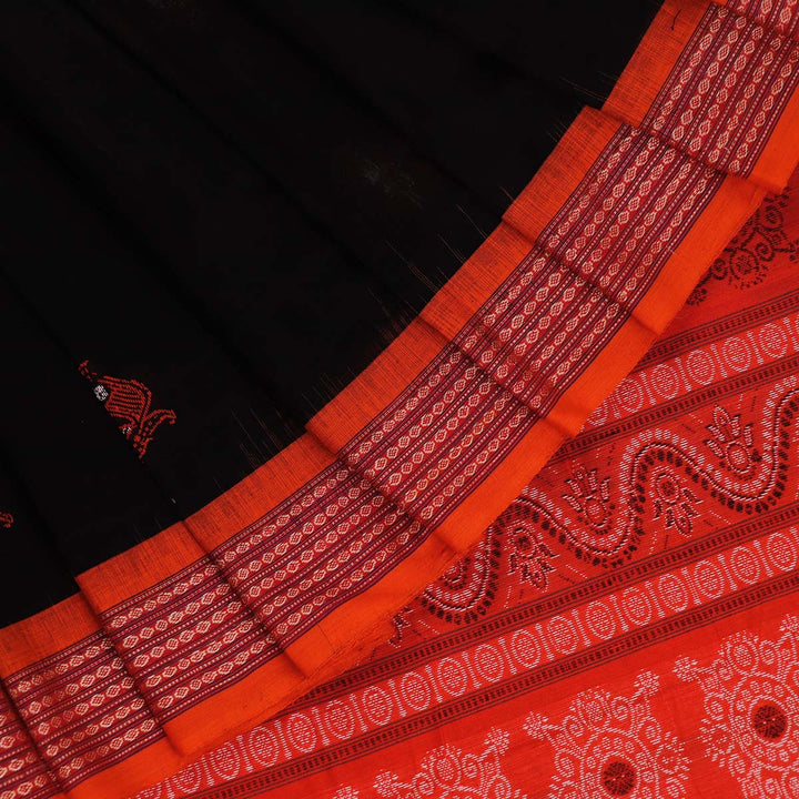Handloom Bomkai Cotton Ikat Saree