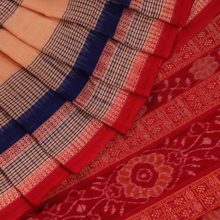 Handloom Bomkai Cotton Ikat Saree