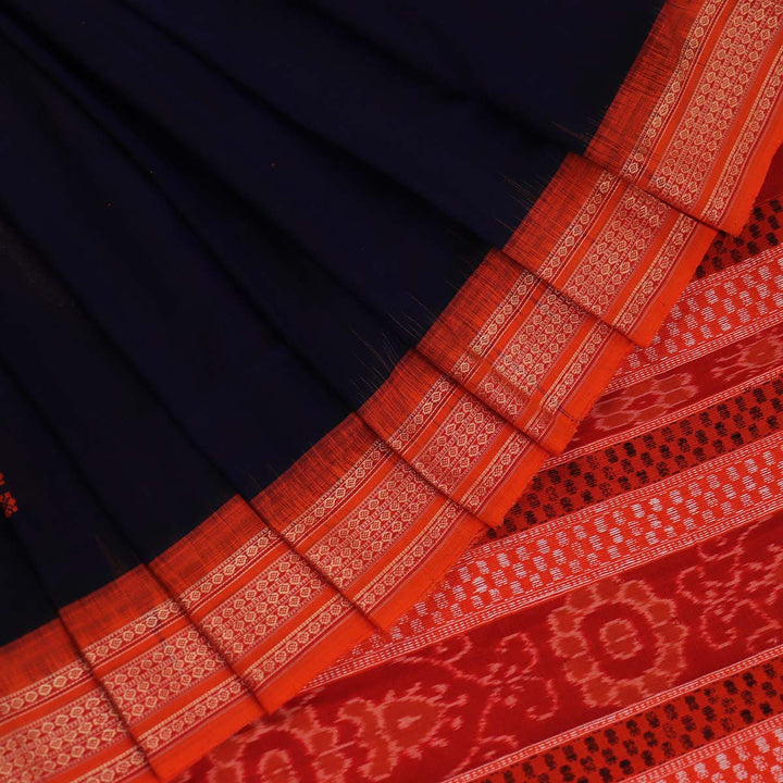Handloom Bomkai Cotton Ikat Saree
