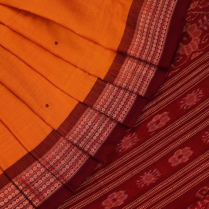 Handloom Bomkai Cotton Ikat Saree