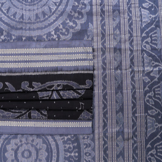 Black and Grey Sambalpuri silk saree — view 2 of 6.
