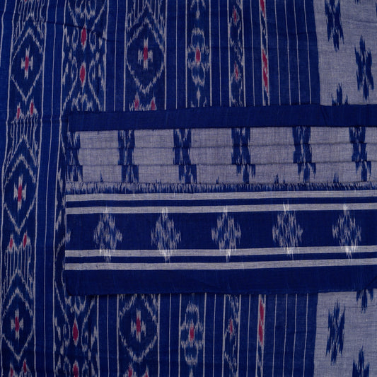 Grey Sambalpuri Cotton saree — view 2 of 5