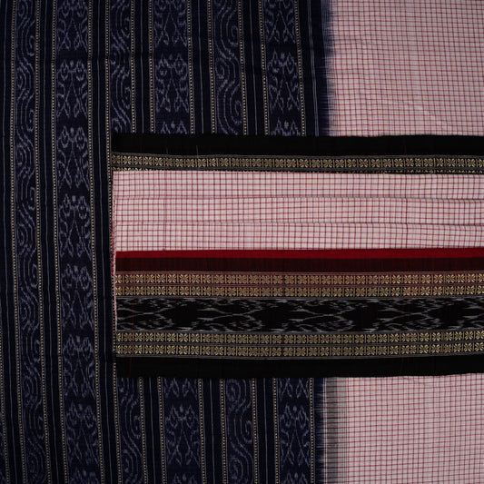 White Sachipar Cotton saree — view 2 of 5