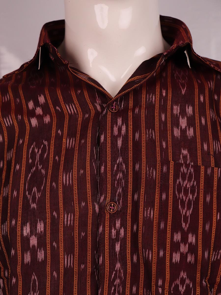 Handwoven Cotton Shirt Handloom Shirt & Kurta_Men Priyadarshini Handloom