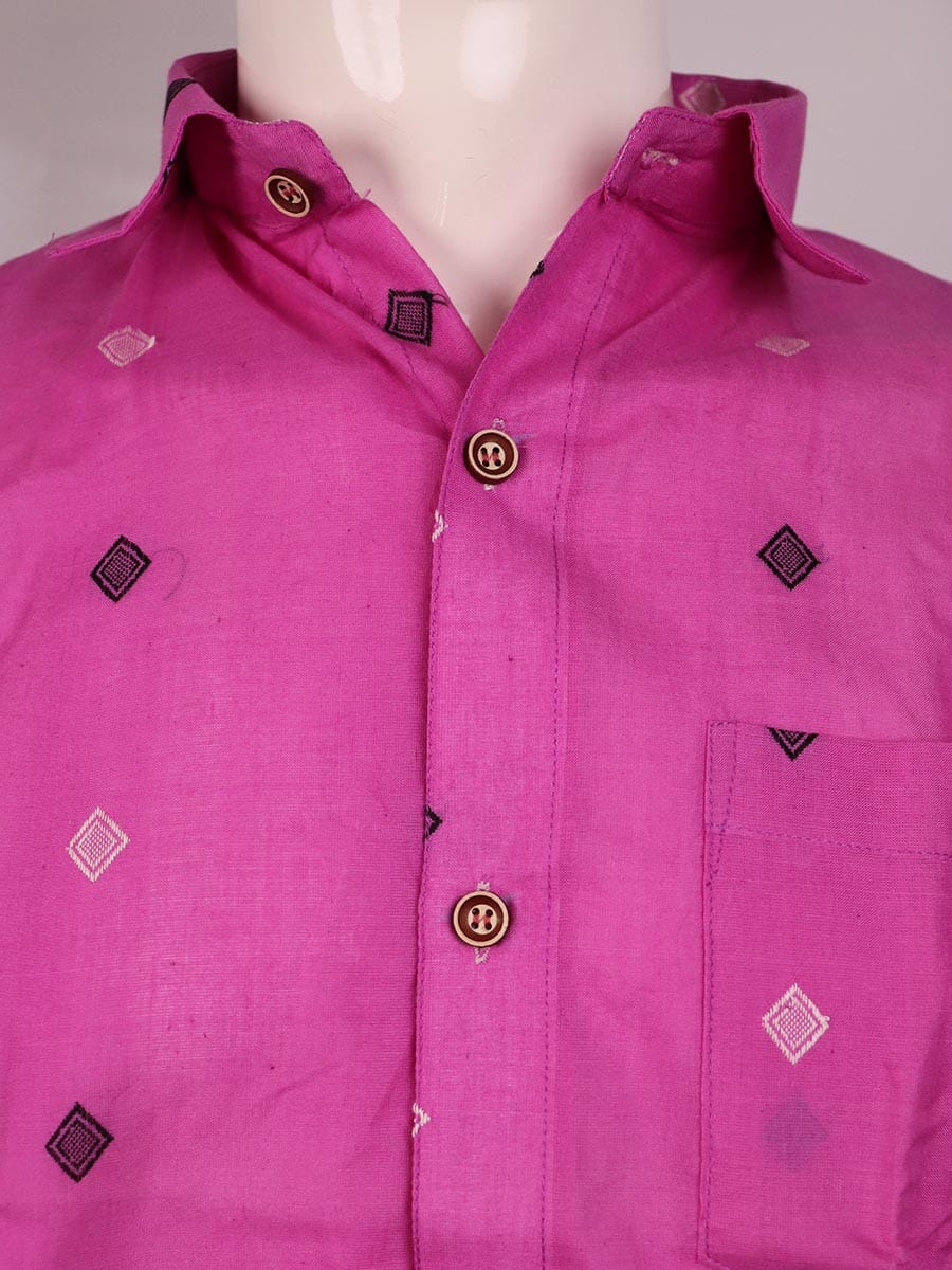 Handwoven Cotton Shirt Handloom Shirt & Kurta_Men Priyadarshini Handloom