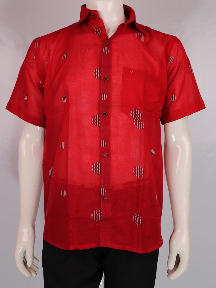 Handwoven Cotton Shirt Handloom Shirt & Kurta_Men Priyadarshini Handloom