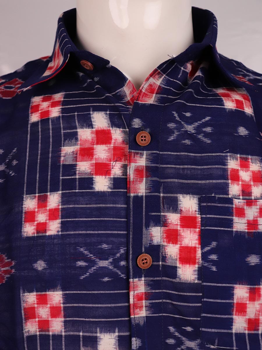 Handwoven Cotton Shirt Handloom Shirt & Kurta_Men Priyadarshini Handloom