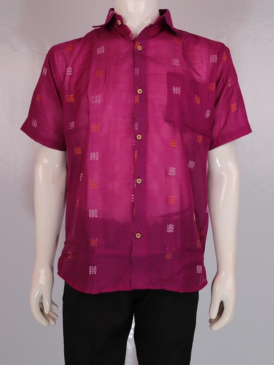 Handwoven Cotton Shirt Handloom Shirt & Kurta_Men Priyadarshini Handloom
