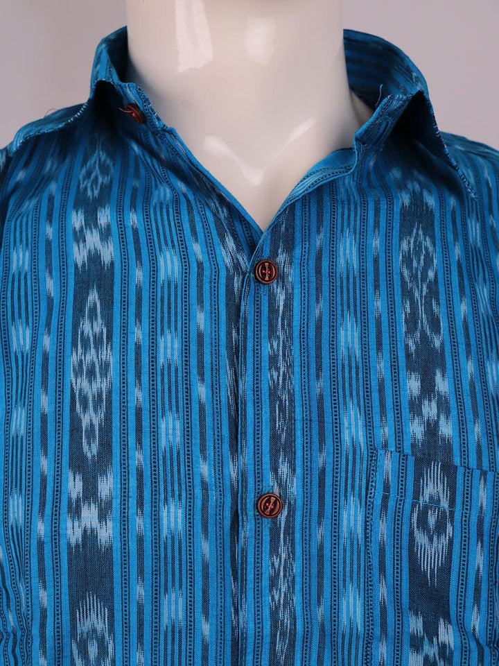 Handwoven Cotton Shirt Handloom Shirt & Kurta_Men Priyadarshini Handloom