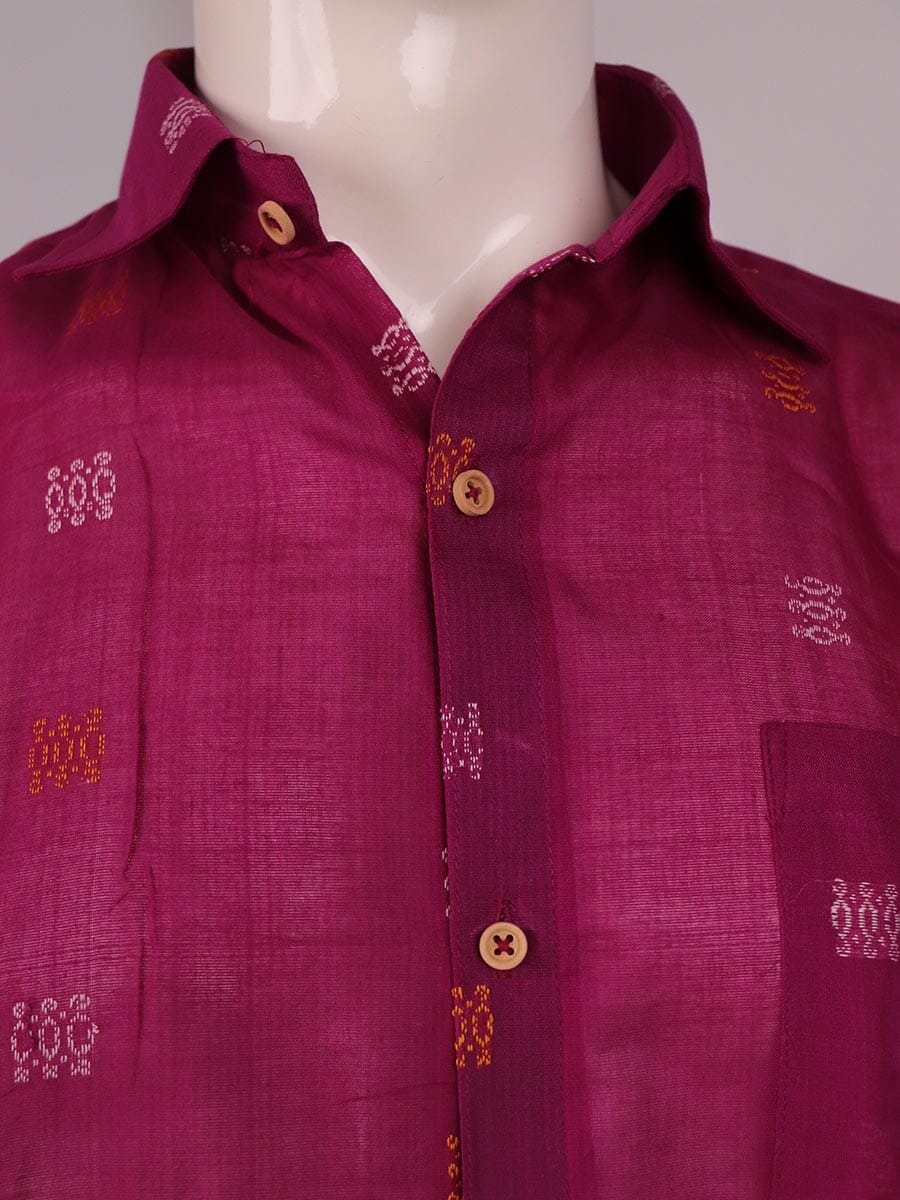 Handwoven Cotton Shirt Handloom Shirt & Kurta_Men Priyadarshini Handloom 