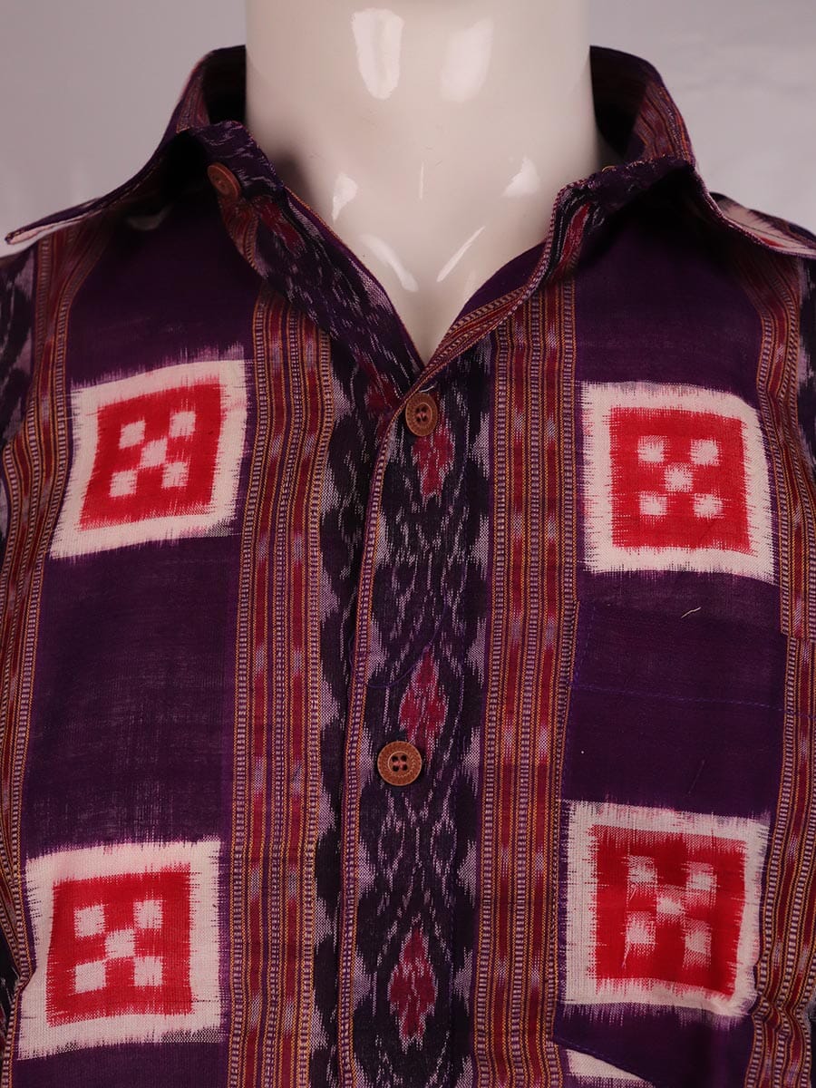 Handwoven Cotton Shirt Handloom Shirt & Kurta_Men Priyadarshini Handloom