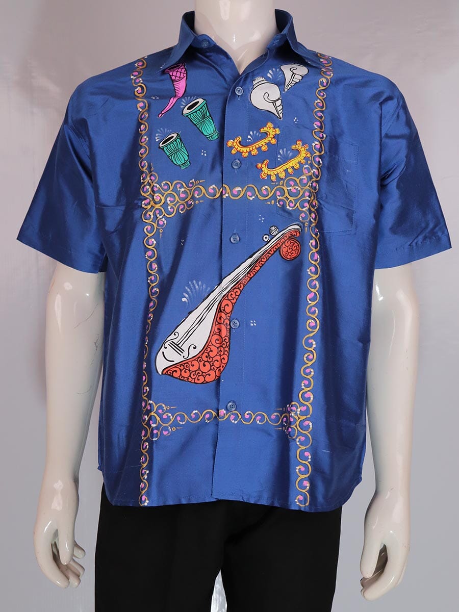 Handwoven Silk Shirt Handloom Shirt & Kurta_Men Priyadarshini Handloom