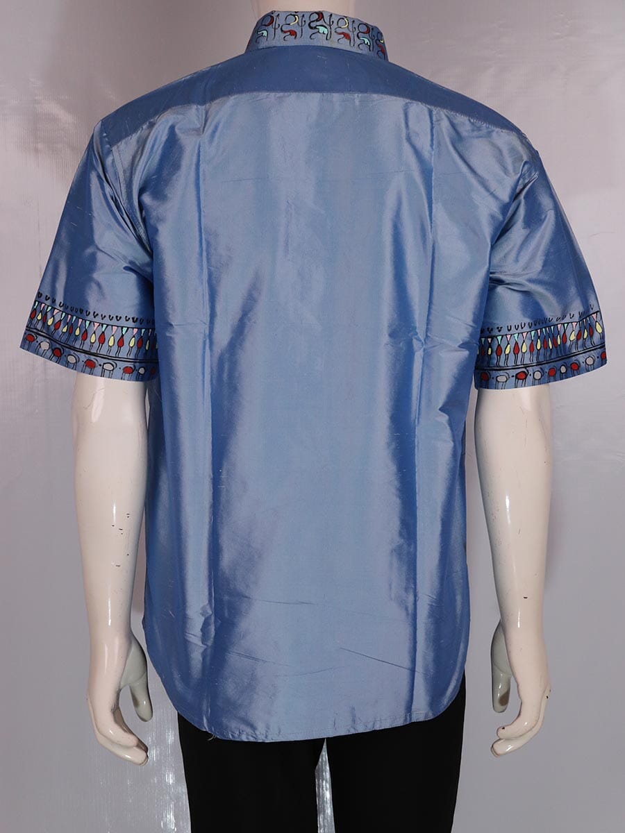 Handwoven Silk Shirt Handloom Shirt & Kurta_Men Priyadarshini Handloom