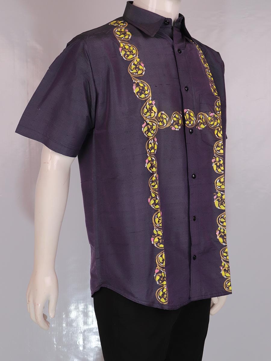 Handwoven Silk Shirt Handloom Shirt & Kurta_Men Priyadarshini Handloom