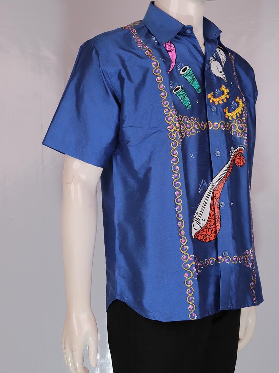 Handwoven Silk Shirt Handloom Shirt & Kurta_Men Priyadarshini Handloom