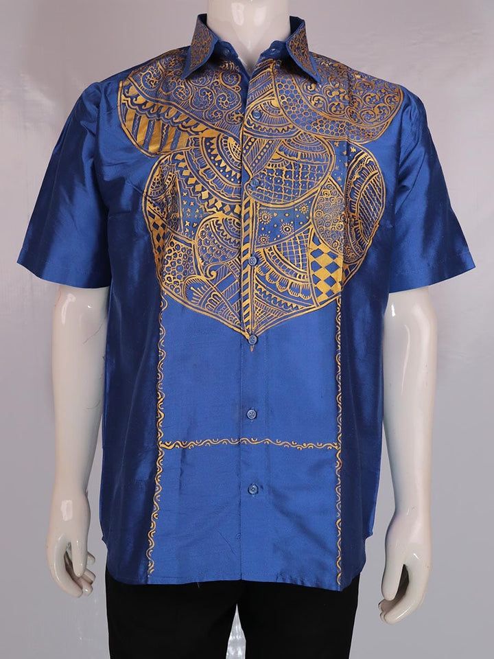 Handwoven Silk Shirt Handloom Shirt & Kurta_Men Priyadarshini Handloom 