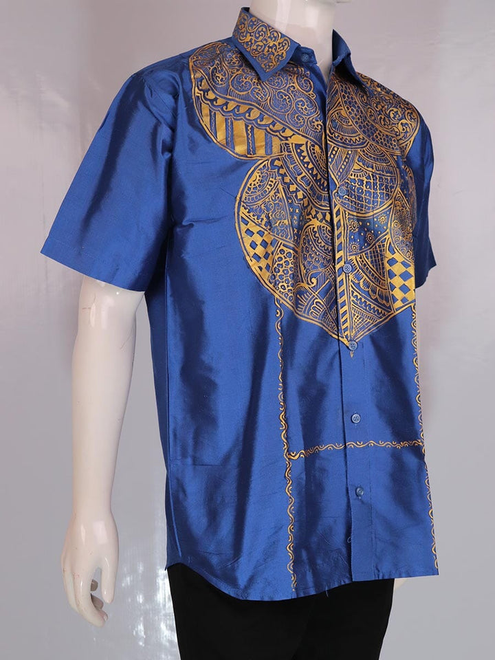 Handwoven Silk Shirt Handloom Shirt & Kurta_Men Priyadarshini Handloom 