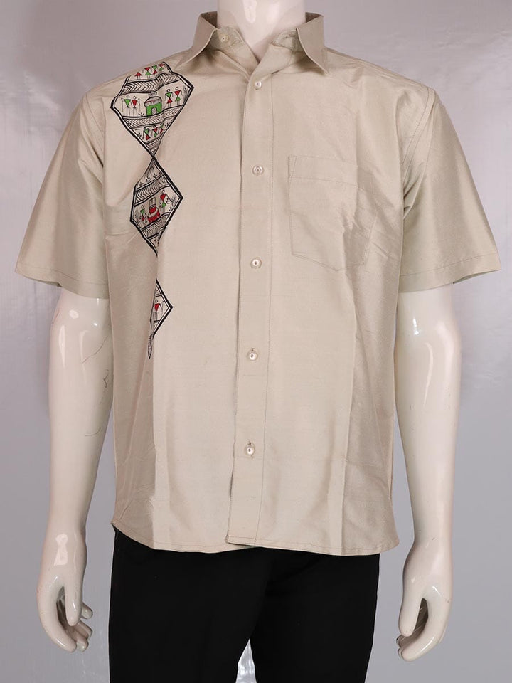 Handwoven Silk Shirt Handloom Shirt & Kurta_Men Priyadarshini Handloom
