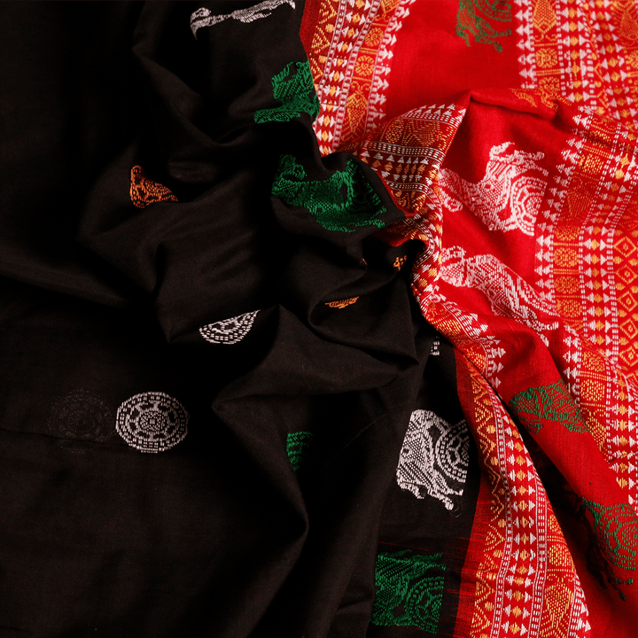 Handloom Bomkai Cotton Ikkat Saree Handloom Saree_Cotton Priyadarshini Handloom