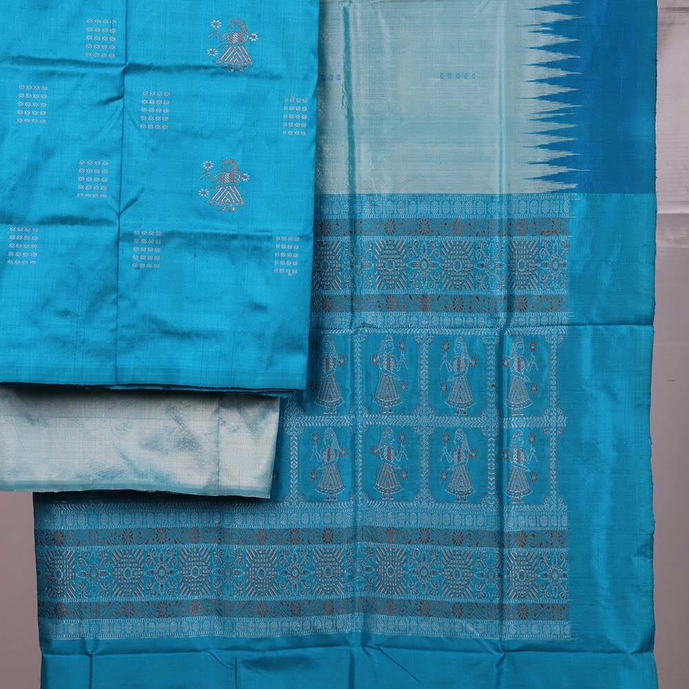 Handloom Bomkai Silk Dress Material Dress Material Handloom_Silk Priyadarshini Handloom 