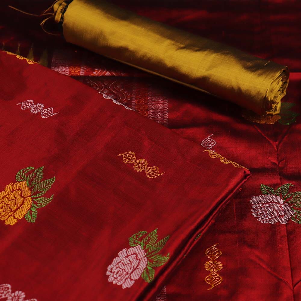 Handloom Bomkai Silk Dress Material Dress Material Handloom_Silk Priyadarshini Handloom