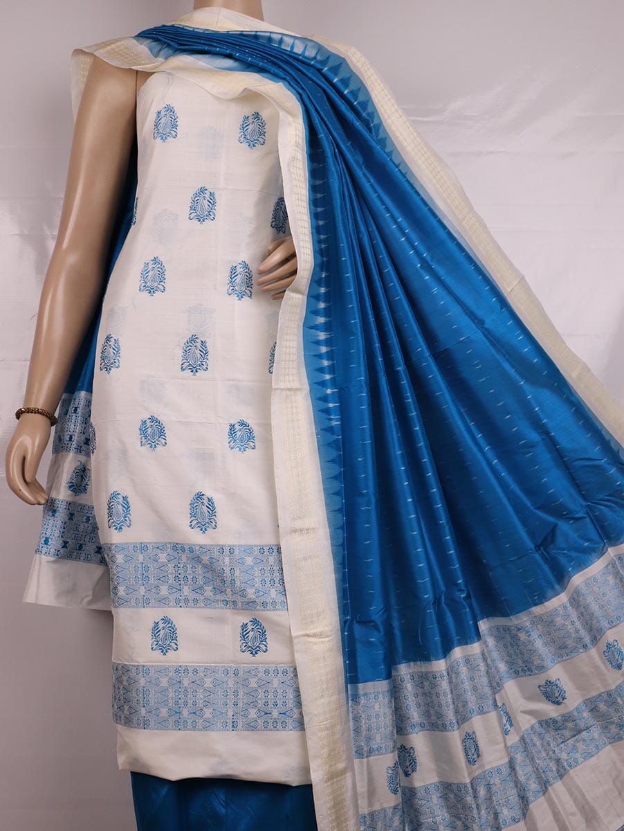 Handloom Bomkai Silk Dress Material Dress Material Handloom_Silk Priyadarshini Handloom