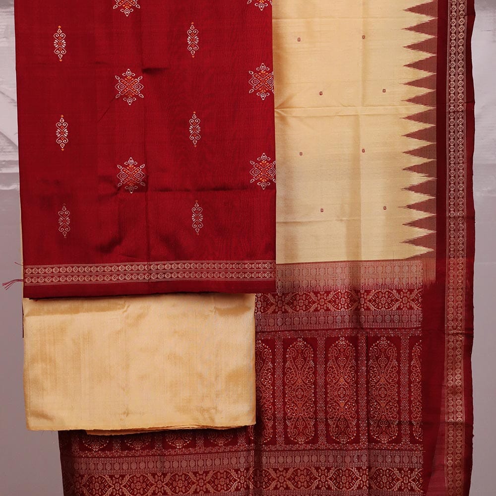 Handloom Bomkai Silk Dress Material Dress Material Handloom_Silk Priyadarshini Handloom
