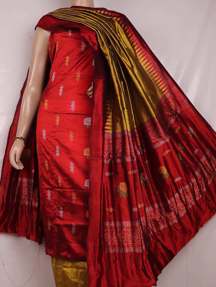Handloom Bomkai Silk Dress Material Dress Material Handloom_Silk Priyadarshini Handloom