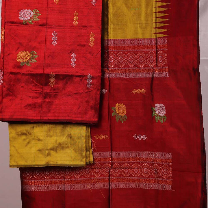 Handloom Bomkai Silk Dress Material Dress Material Handloom_Silk Priyadarshini Handloom