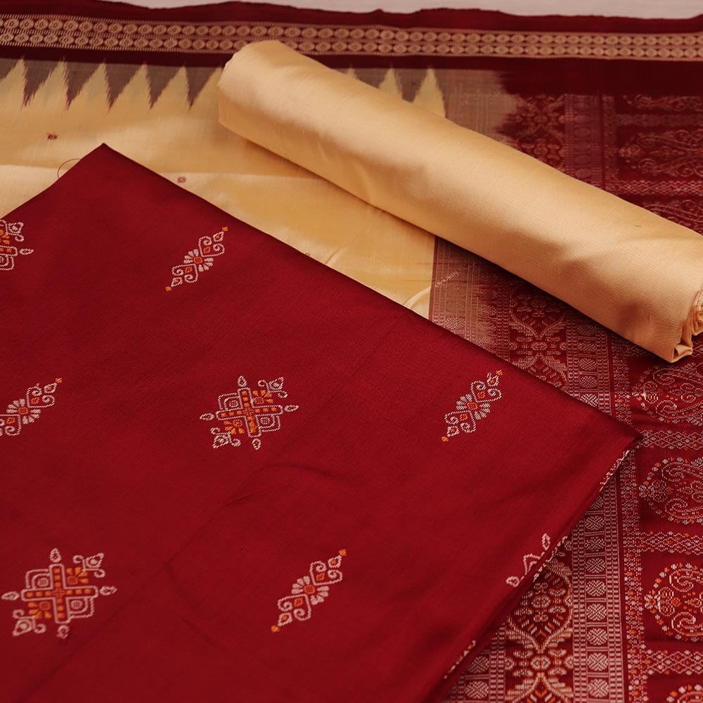 Priyadarshini Handloom, Bomkai Silk Handloom Dress Material, Unstitched Dress Material, Women's Dress Material, Silk Dress Material, Traditional Dress Material, Indian Dress Material, Bomkai Silk Handloom Dress Material for Women.