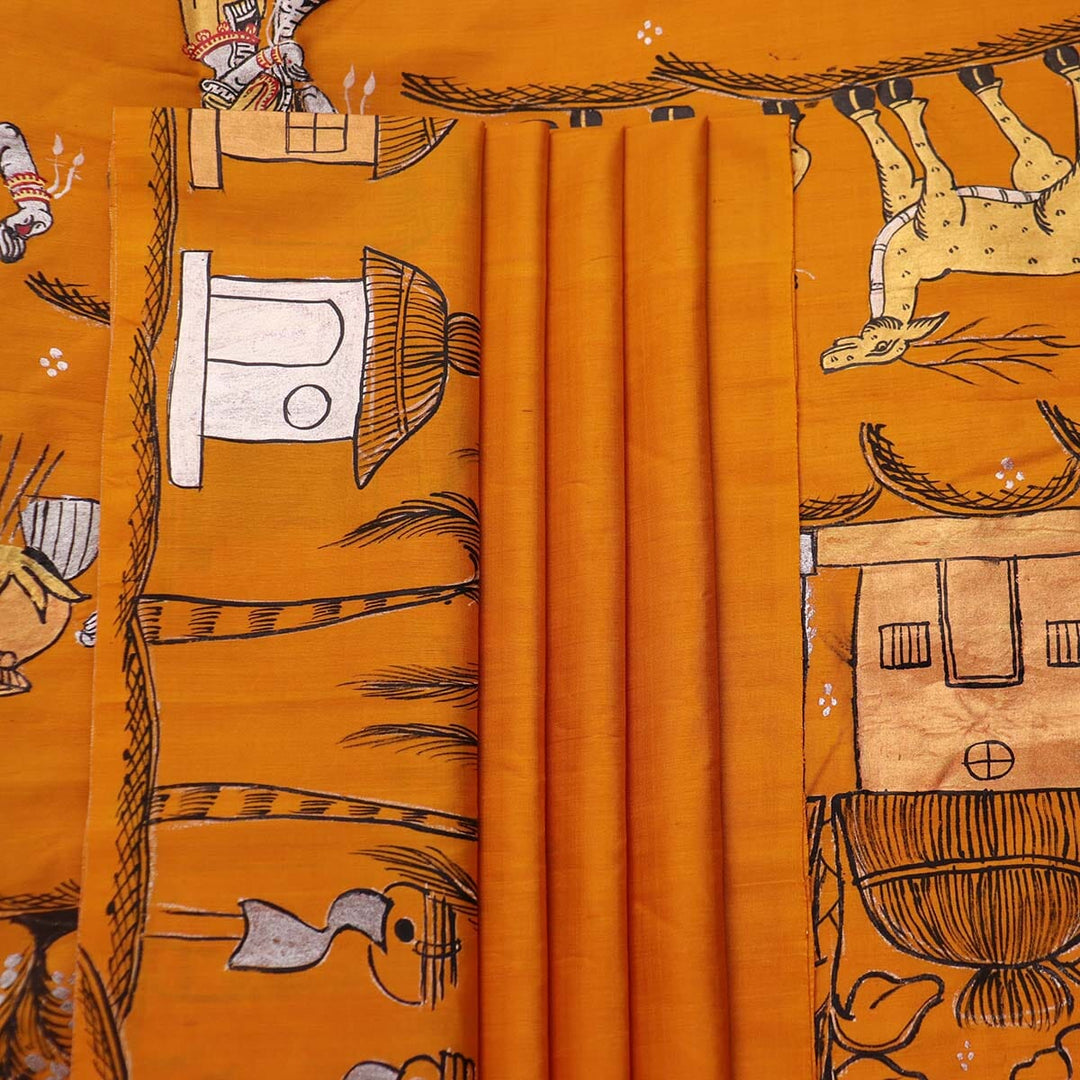 Handloom Patachitra Silk Saree Handloom Saree_Pattachitra silk Priyadarshini Handloom