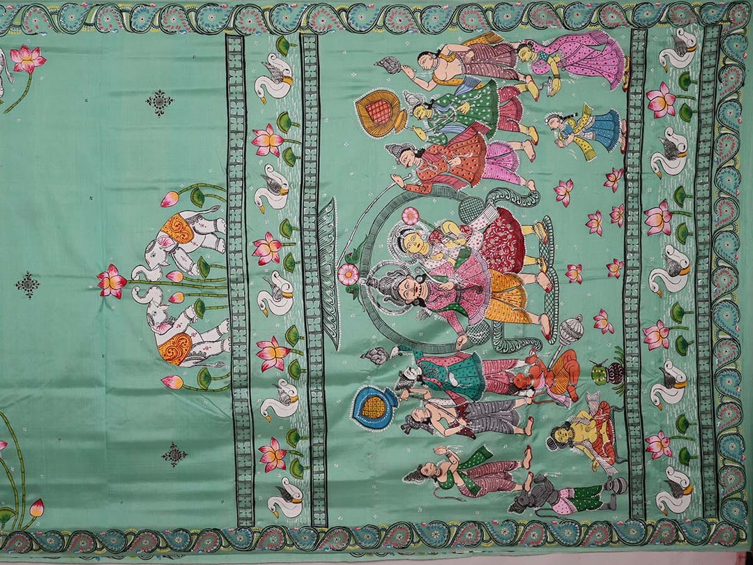 Handloom Patachitra Silk Saree Handloom Saree_Pattachitra silk Priyadarshini Handloom