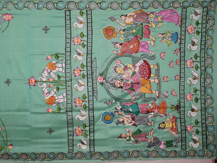 Handloom Patachitra Silk Saree Handloom Saree_Pattachitra silk Priyadarshini Handloom