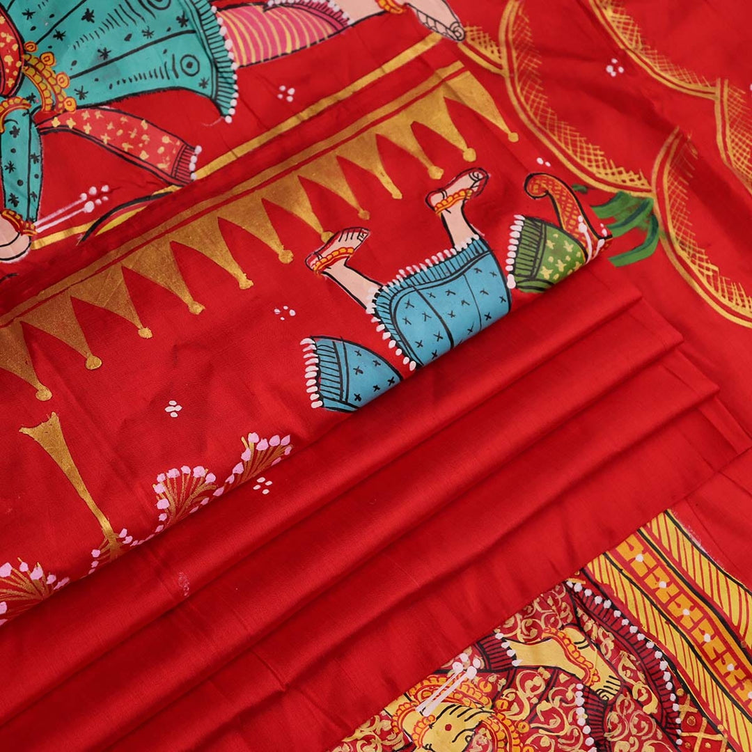 Handloom Patachitra Silk Saree Handloom Saree_Pattachitra silk Priyadarshini Handloom