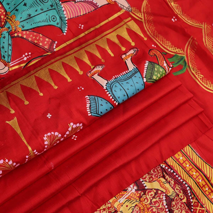 Handloom Patachitra Silk Saree Handloom Saree_Pattachitra silk Priyadarshini Handloom
